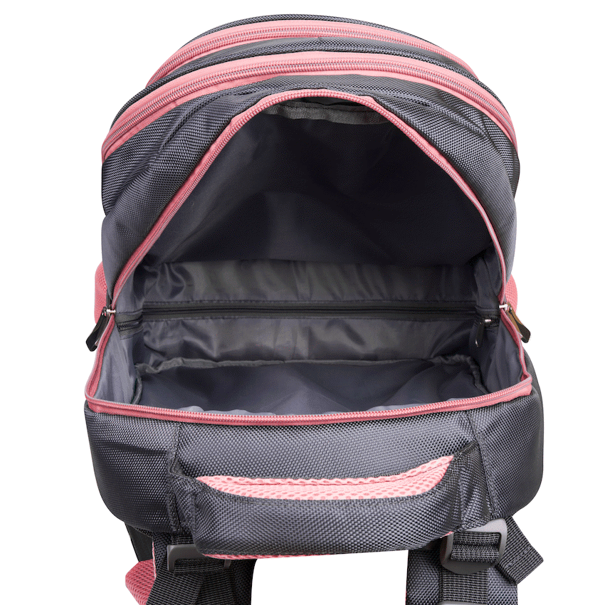 Volkano Orthopaedic Backpack 36l - Dark Grey/Pink - Image 3