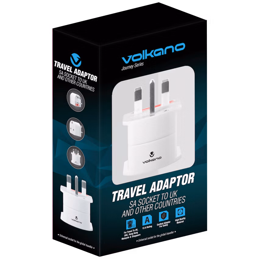 Volkano Traveller SA series travel plug UK/other socket to 15A SA plug - Image 3