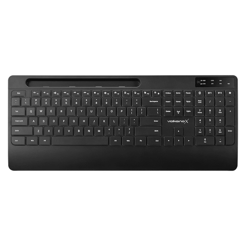 VolkanoX Gem Bluetooth Wireless Keyboard and Mouse - Black - Image 3