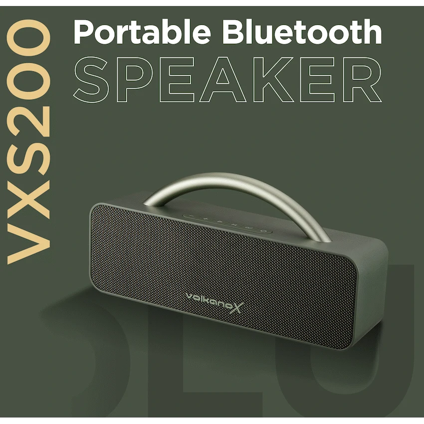 VolkanoX VXS200 Portable Bluetooth Speaker - Green - Image 3