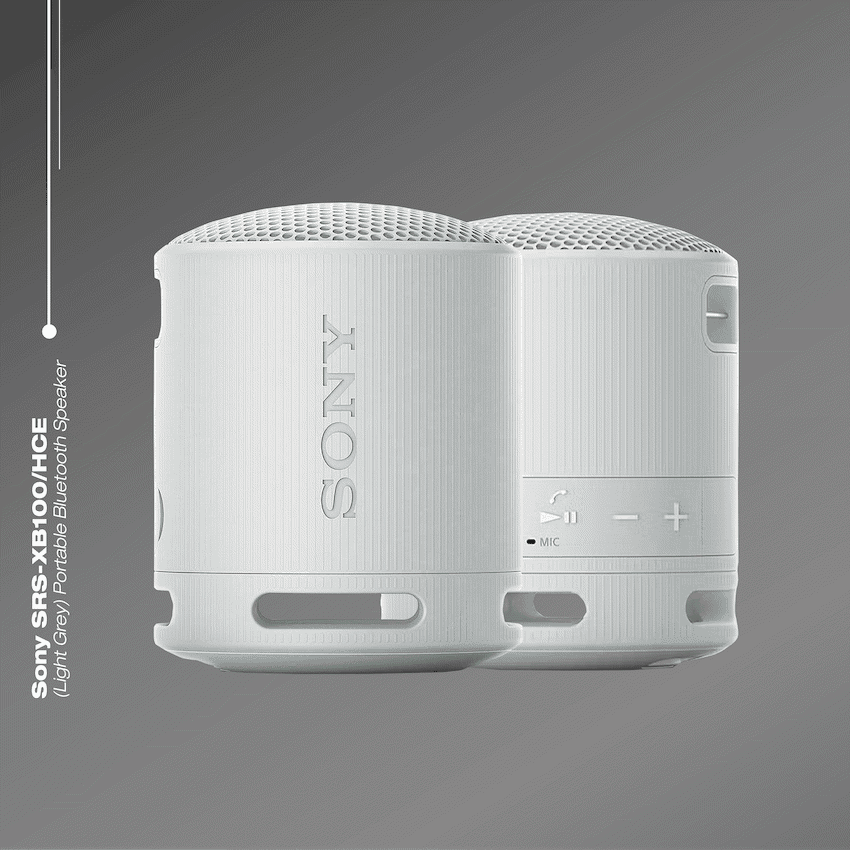Sony XB100 Portable Bluetooth Speak - Light Grey - Image 4