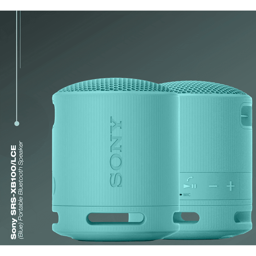 Sony XB100 Portable Bluetooth Speak - Blue - Image 4