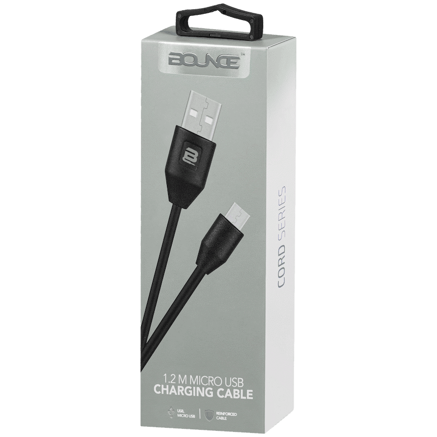 Bounce Cord Series 1.2m Micro USB Cable - Black - Image 4