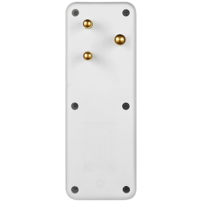 Switched 4-Way Medium Surge Adaptor with Schuko - White - Image 4