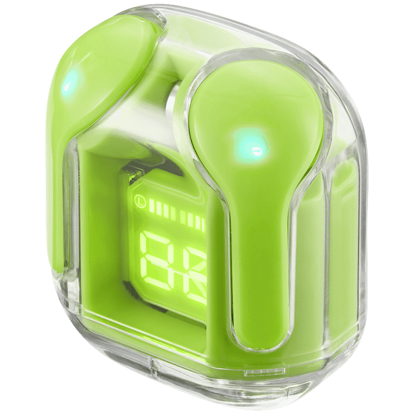 Volkano Crystalline Series TWS Earphone - Neon - Hardbox - Image 4
