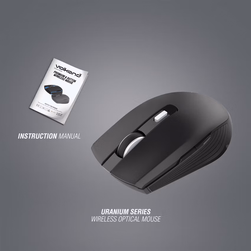 VolkanoX Uranium Series 6 Button Wireless Mouse - Black - Image 4