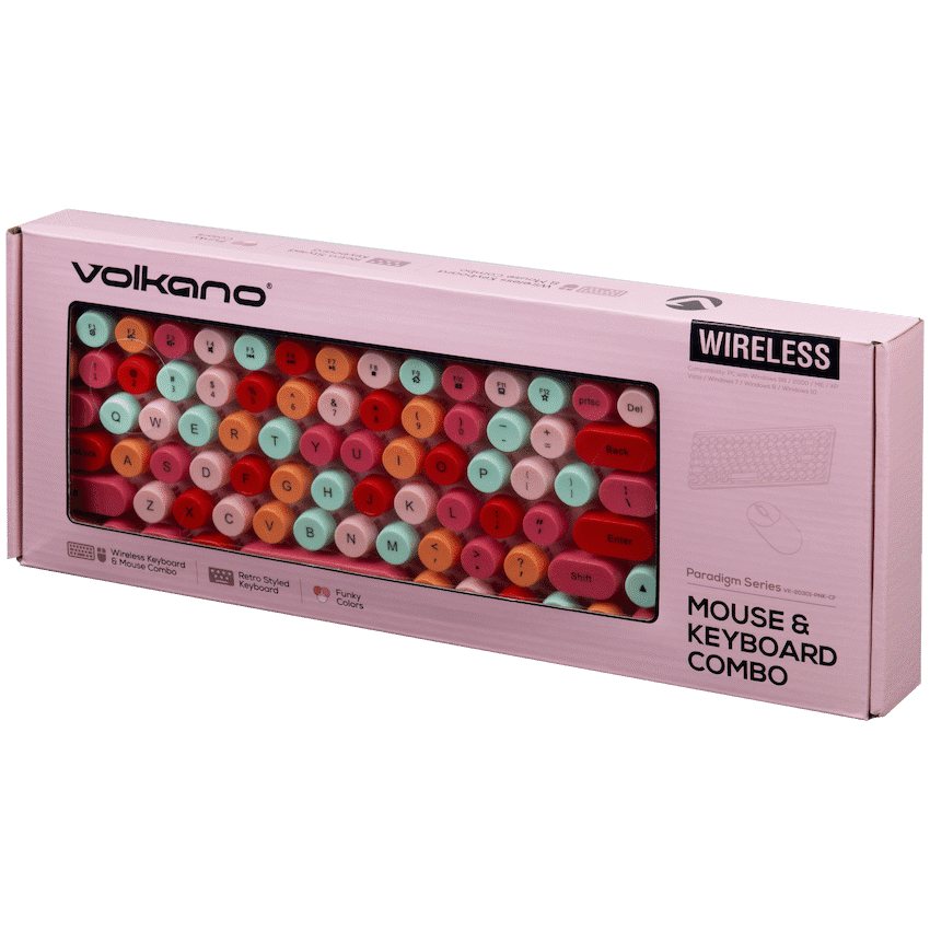 Volkano Paradigm Series Mouse and Keyboard combo - Pink - Image 4