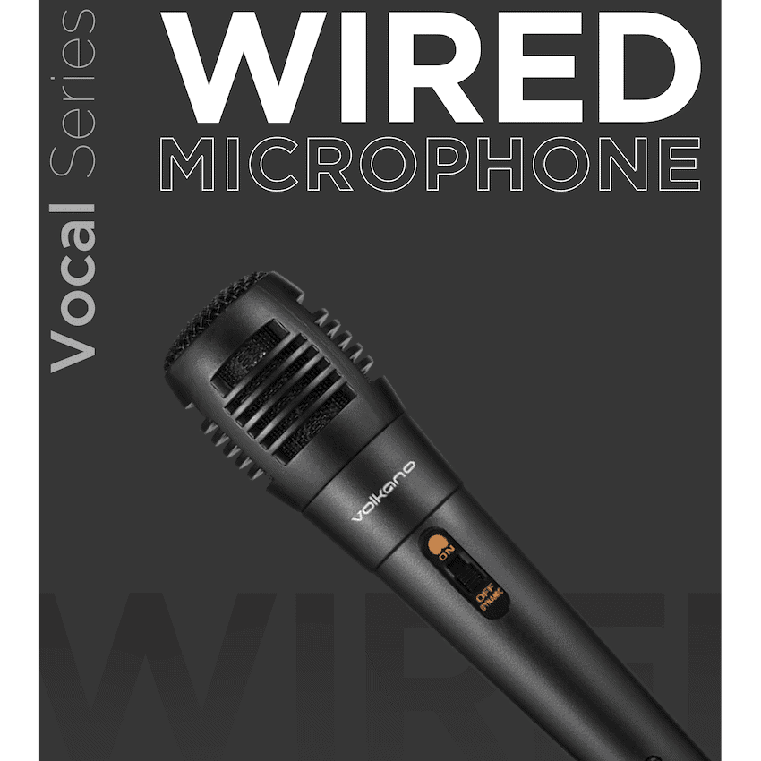 Volkano Vocal Series ABS Wired Microphone - Black - Image 4