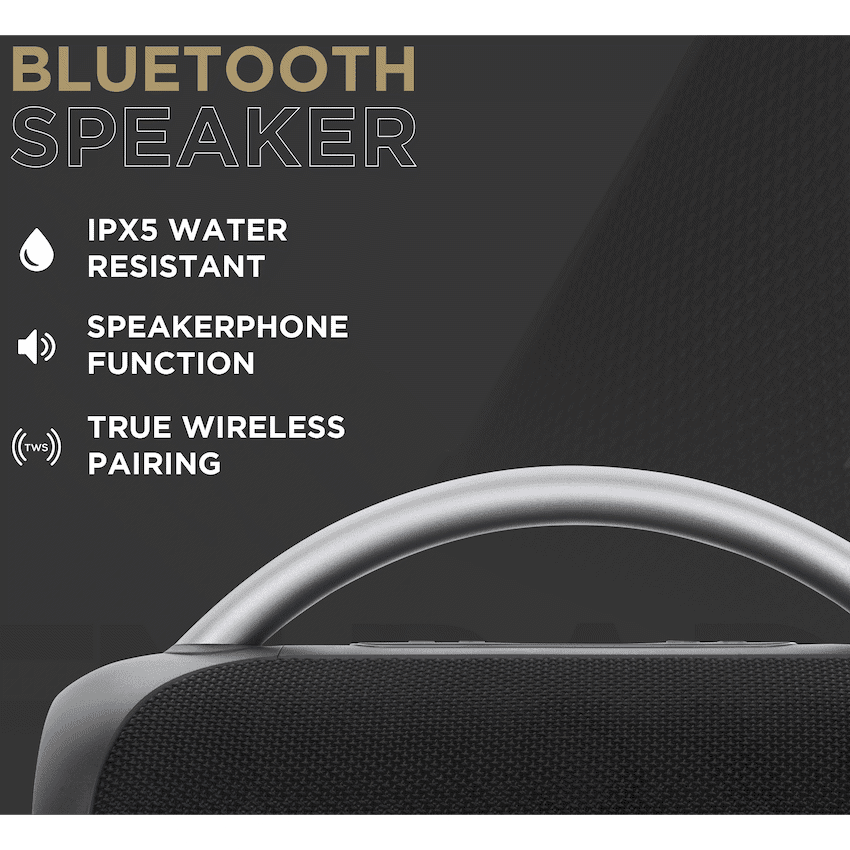 VolkanoX VXS300 Portable Bluetooth Speaker - Black - Image 4