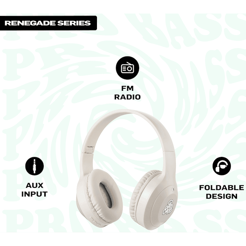 Pro Bass Renegade Series Bluetooth Headphone - Nude - Image 4