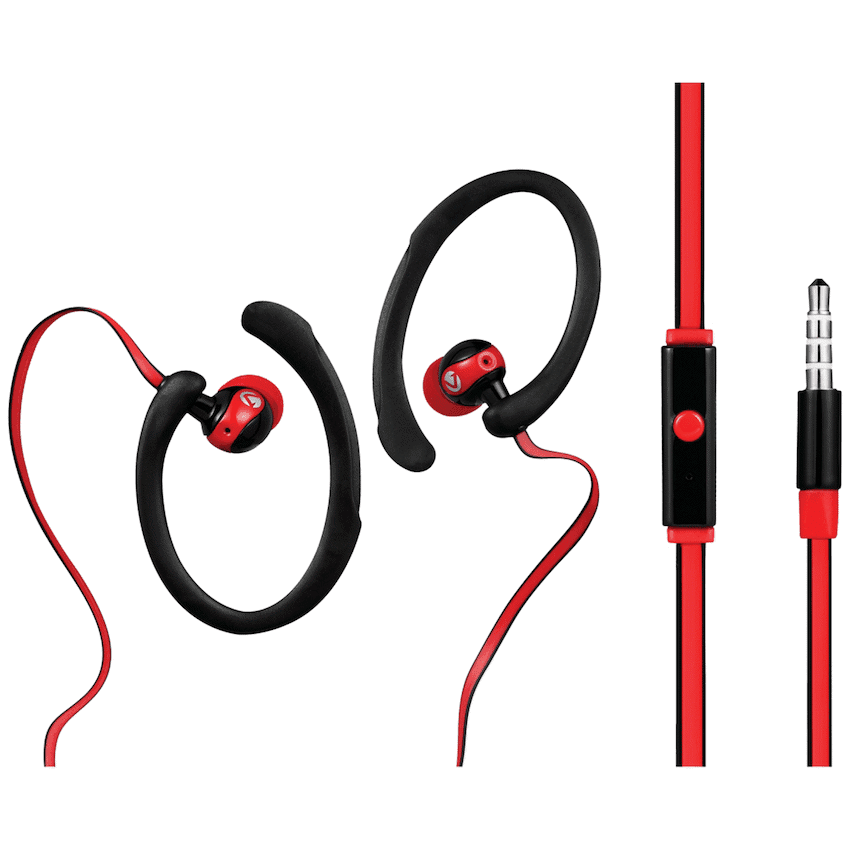 Volkano Sports Earphones Black/Red - Image 4