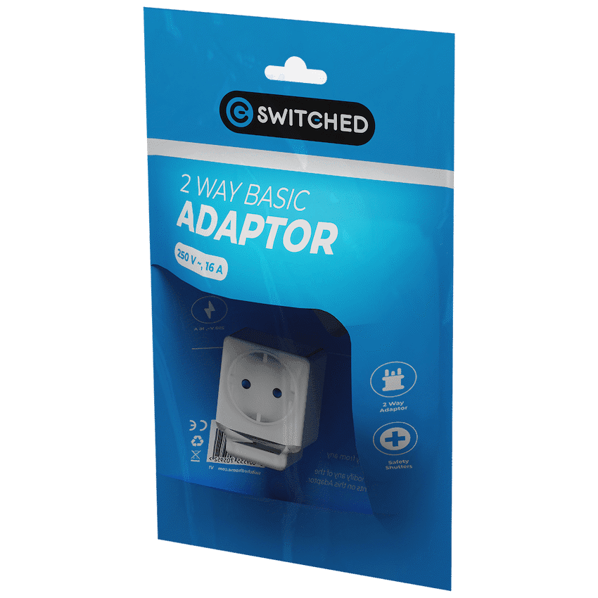 Switched 2-Way Schuko Adaptor - Top and Bottom Loader - Image 5