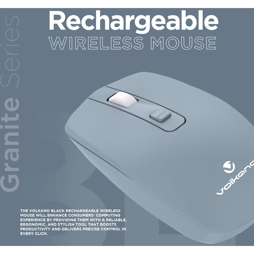 Volkano Granite Series Rechargeable Wireless Mouse - Blue - Image 5