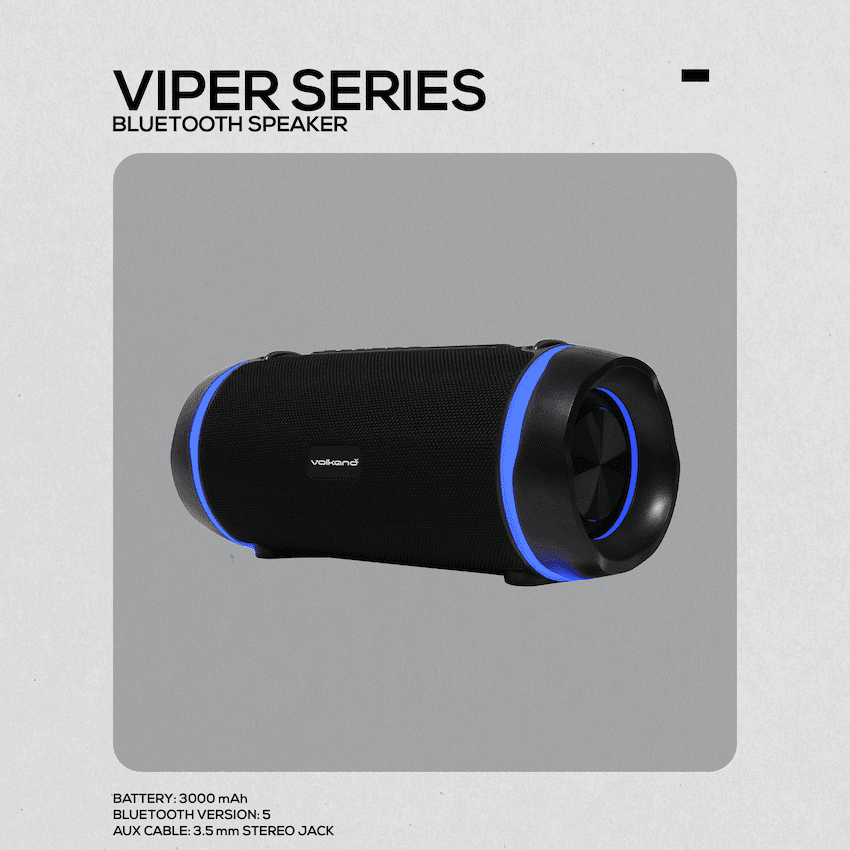 VolkanoX Viper Series Bluetooth Speaker - Black - Image 5
