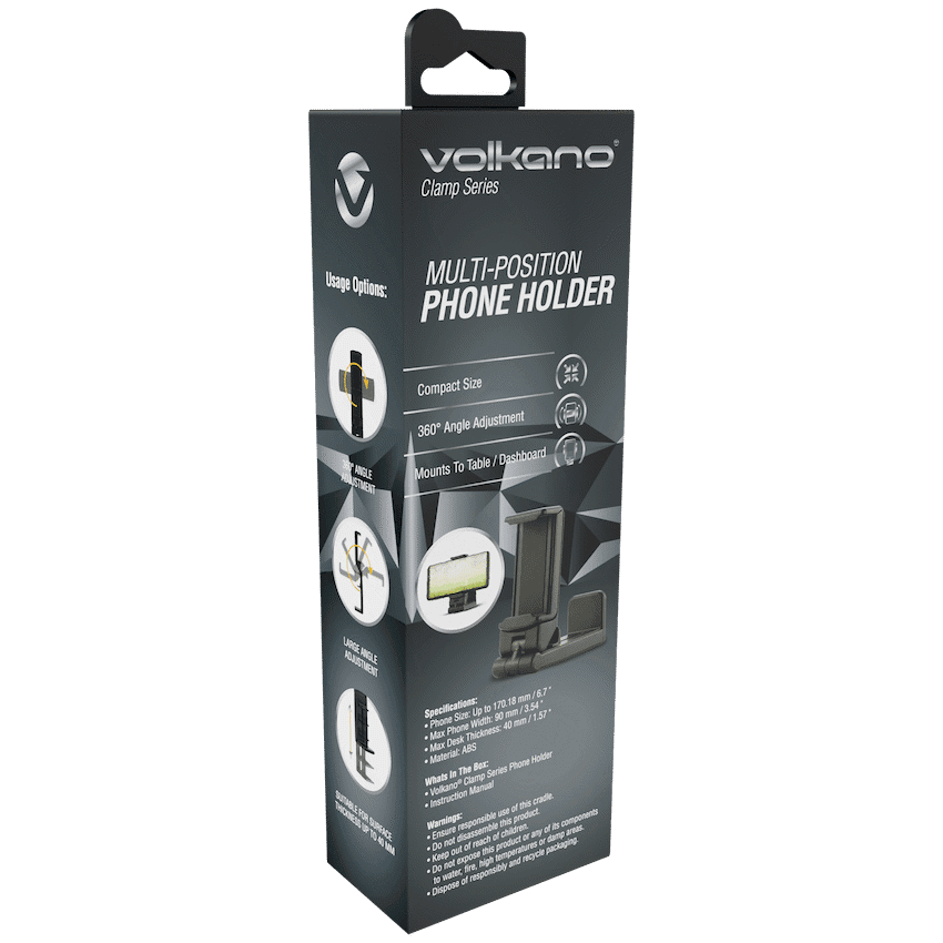 Volkano Clamp Series Phone Holder with Desk Clamp - Image 5