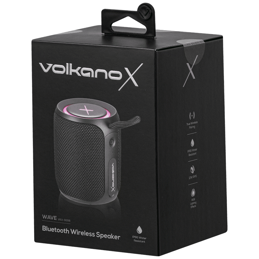 Volkano X Wave IPX66 Bluetooth Speaker - Black - Image 5