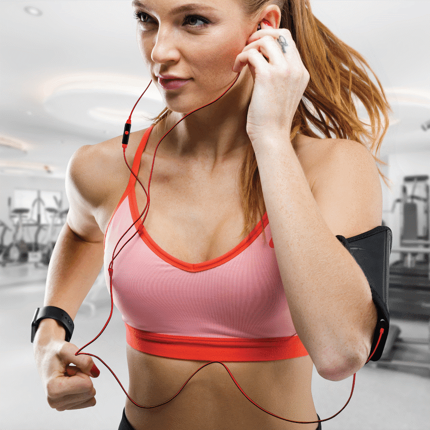 Volkano Sports Earphones Black/Red - Image 5