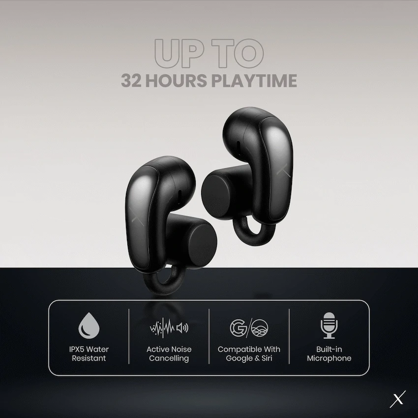 VolkanoX O400 Air Conduction In-Ear OWS Earphones - Black - Image 5