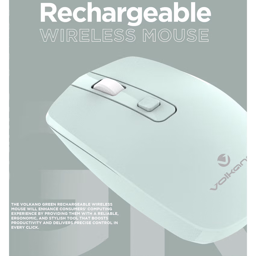 Volkano Granite Series Rechargeable Wireless Mouse - Green - Image 6
