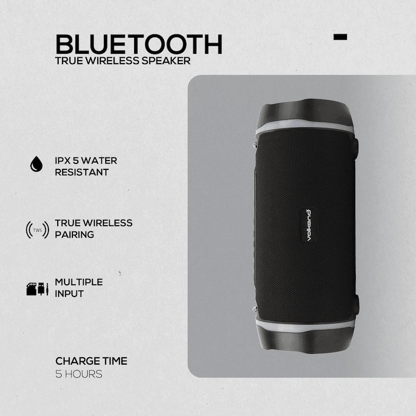 VolkanoX Viper Series Bluetooth Speaker - Black - Image 6
