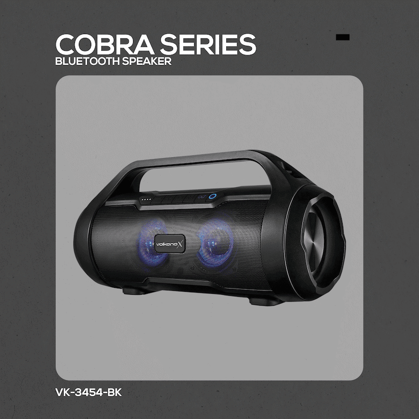 VolkanoX Cobra Series Bluetooth Speaker - Black - Image 6
