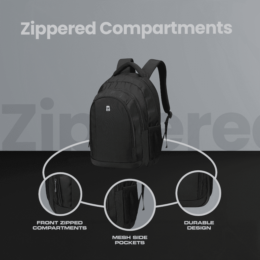 Volkano Stealth 15.6" Laptop Backpack - Black - Image 7