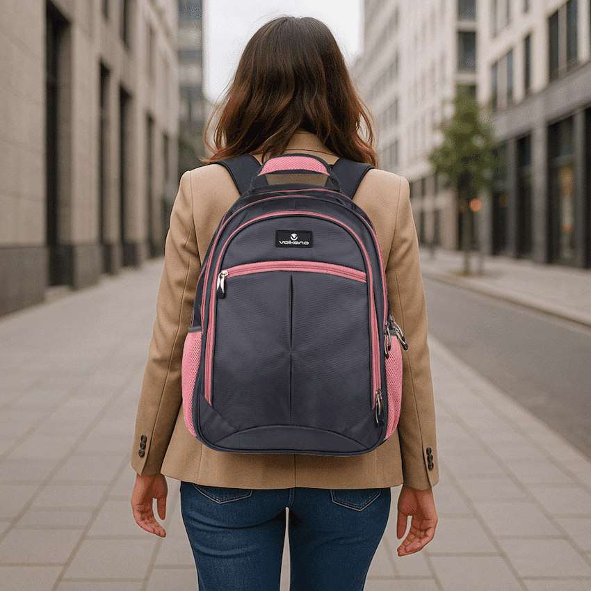 Volkano Orthopaedic Backpack 36l - Dark Grey/Pink - Image 7