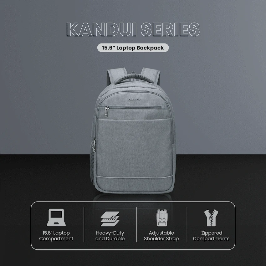 Volkano Kandui 15.6" Laptop Backpack - Grey - Image 7
