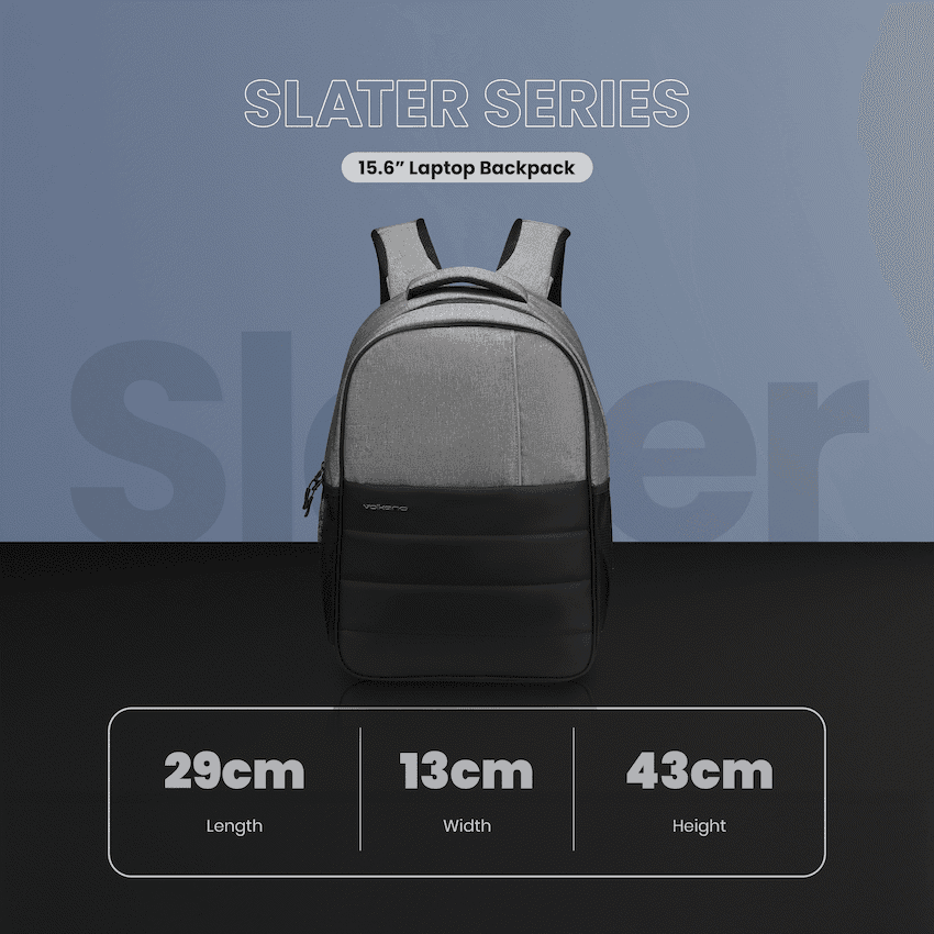 Volkano Slater 15.6" Laptop Backpack - Grey - Image 7