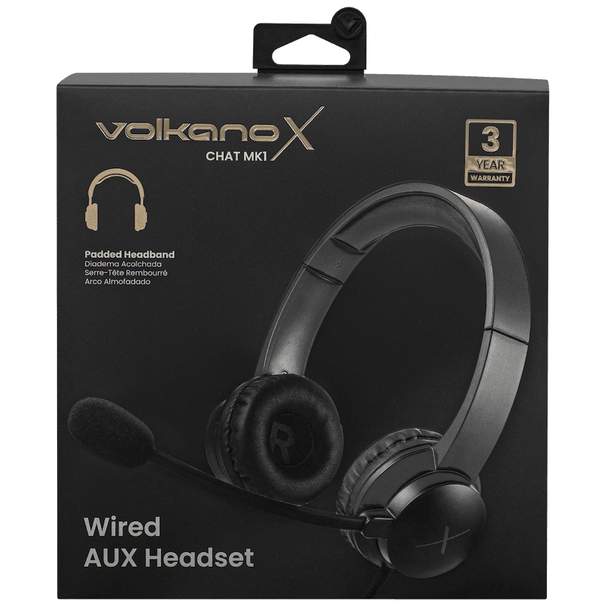 VolkanoX Chat Mk1 Series AUX Headset - Graphite - Image 7