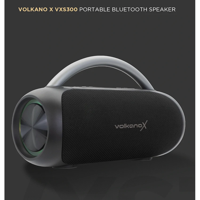 VolkanoX VXS300 Portable Bluetooth Speaker - Black - Image 7