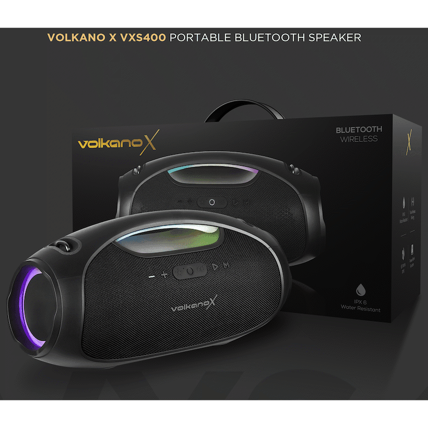 VolkanoX VXS400 Portable Bluetooth Speaker - Black - Image 7