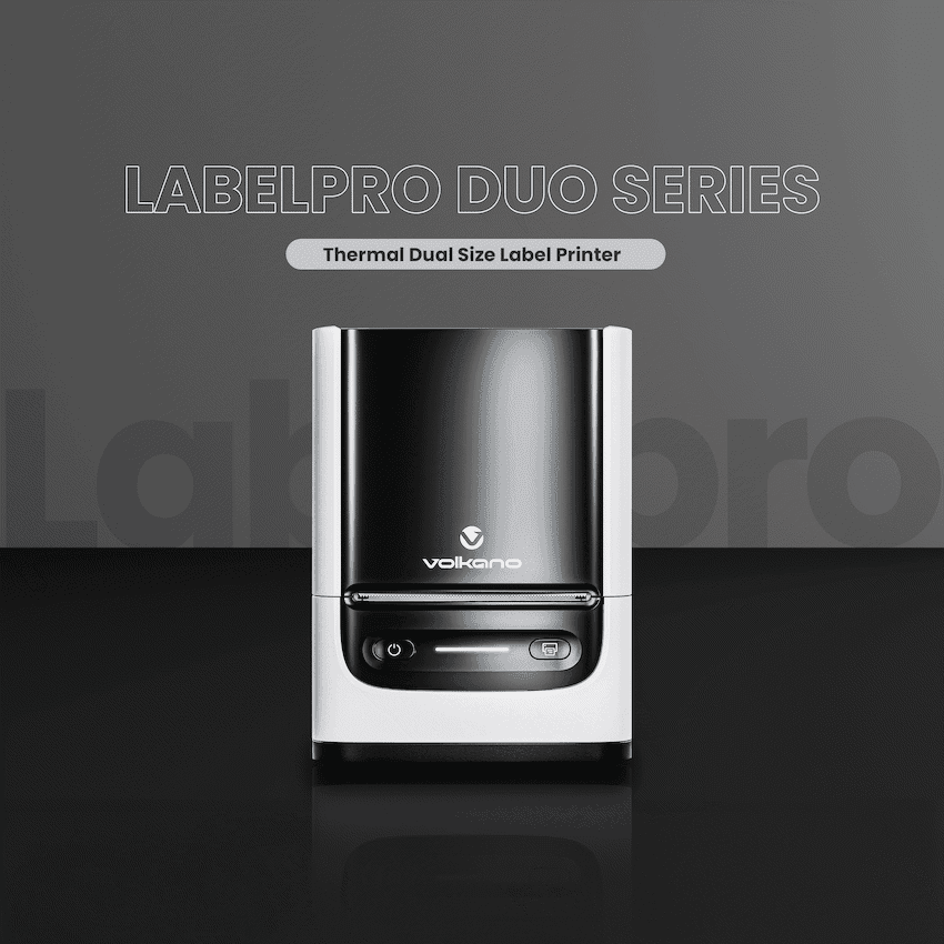 Volkano LabelPro Duo Series Thermal Dual Size Label Printer - Black and White - Image 7