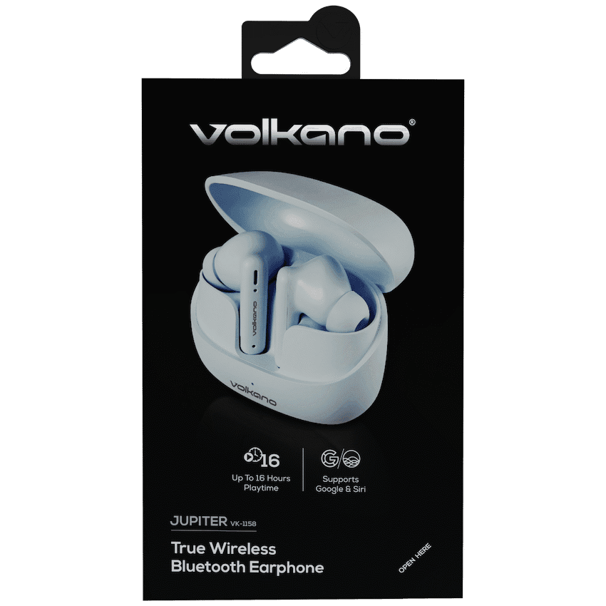 Volkano Jupiter Series TWS Earphones - Pastel Blue - Image 7