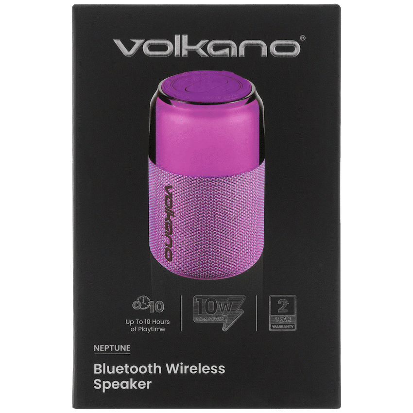 Volkano Neptune Bluetooth Wireless Speaker - Purple - Image 8