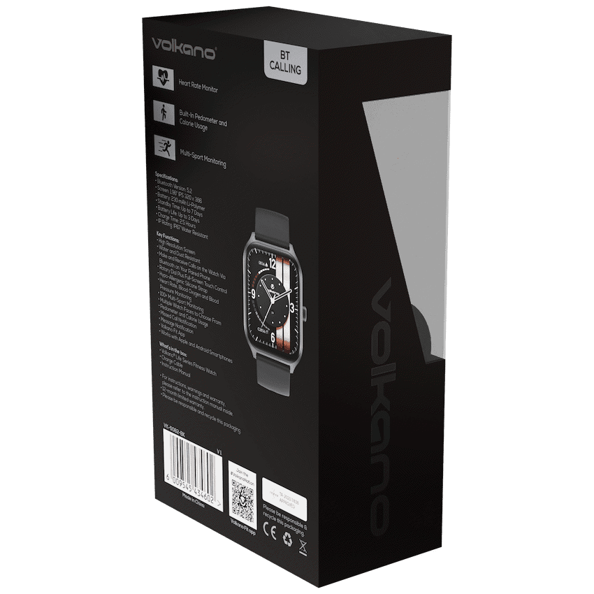 Volkano Life Series Smart Watches - Black - Image 8