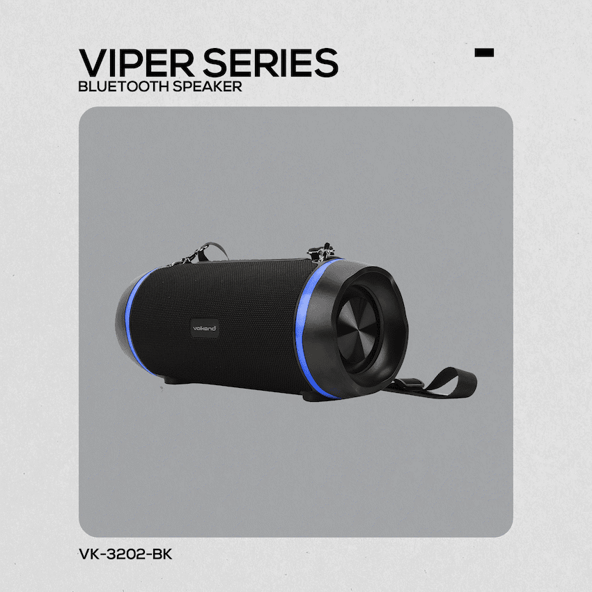 VolkanoX Viper Series Bluetooth Speaker - Black - Image 9