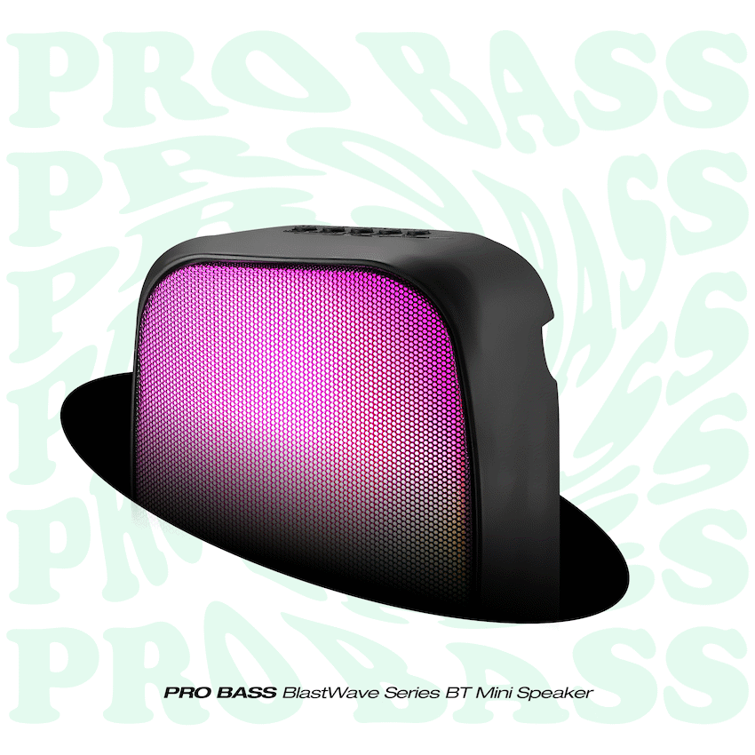 Pro Bass BlastWave Series BT Mini Speaker - Black - Image 9
