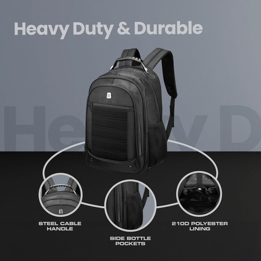 Volkano Captain 15.6" Laptop Backpack - Black - Image 9