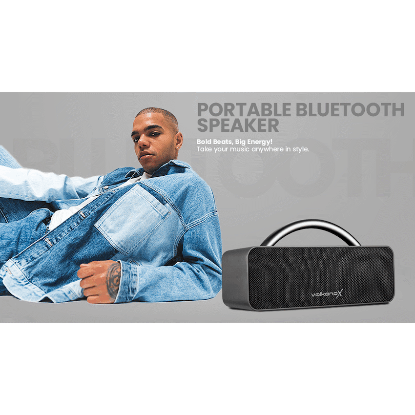 VolkanoX VXS200 Portable Bluetooth Speaker - Black - Image 9