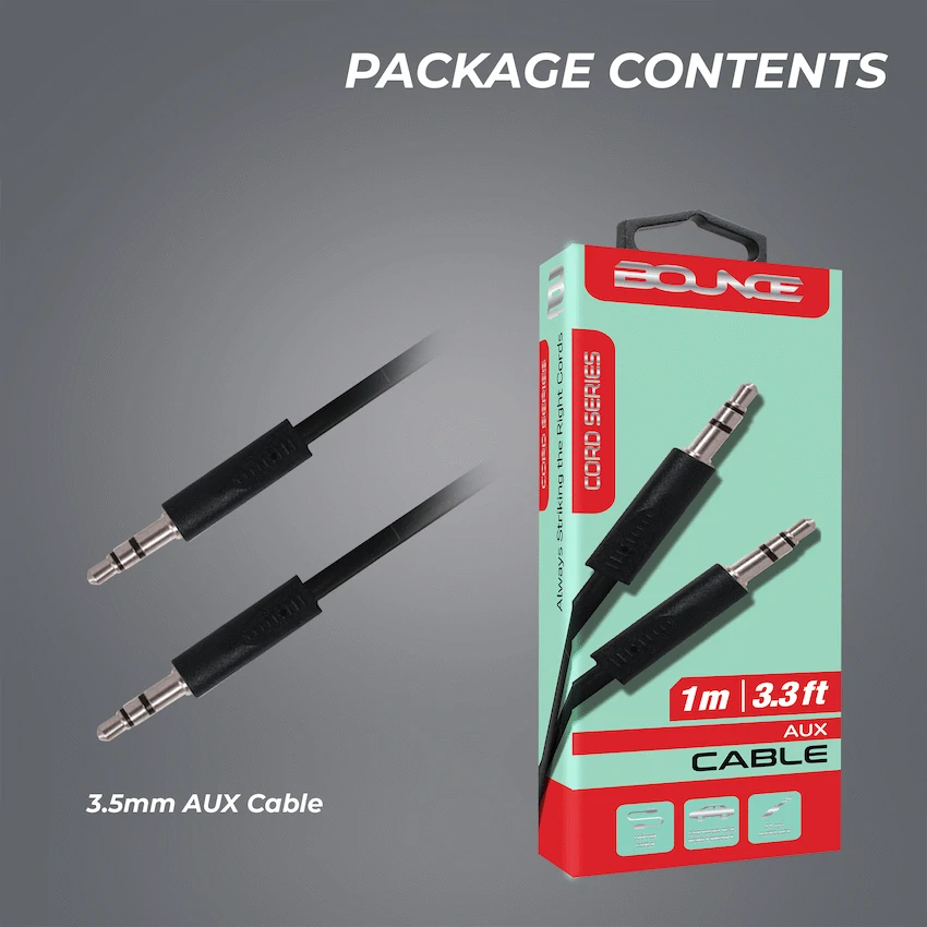 Bounce Cord Series AUX Cable - Black - Image 9