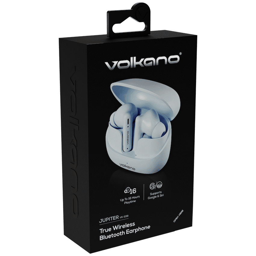Volkano Jupiter Series TWS Earphones - Pastel Blue - Image 9