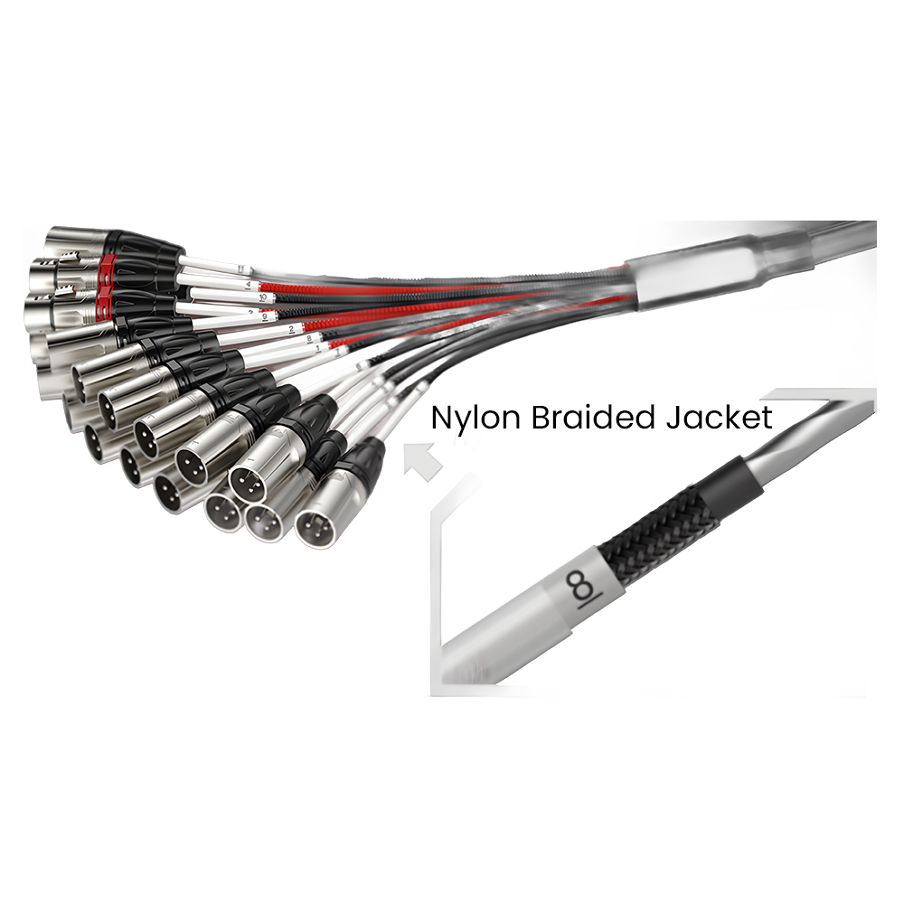 ROXTONE STAGE SNAKE 12X XLR MALE TO 4X XLR FEMALE 30M - Image 3