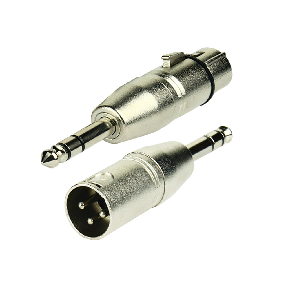 Tecnix XLR Male - Stereo 1/4" Silver Chassis Adaptor - Image 2