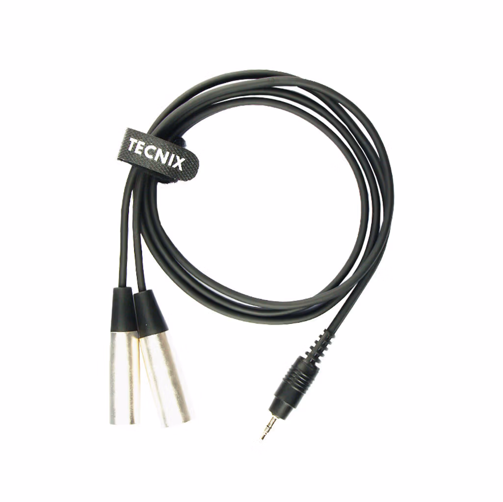 Tecnix Stereo Mini Jack Male to Dual XLR Male 1.5m - Image 4