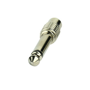 Tecnix 1/4'' Jack to RCA Female Silver Chassis Adaptor - pair