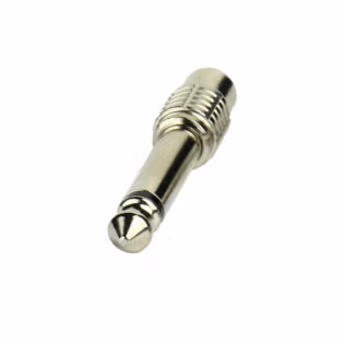 Tecnix 1/4'' Jack to RCA Female Silver Chassis Adaptor - pair