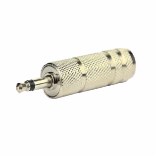 Tecnix Mini Jack Male - 1/4"Jack Female Silver Chassis Adaptor