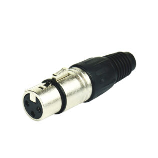 TECNIX Female 3-Pin XLR Connector Silver Chassis