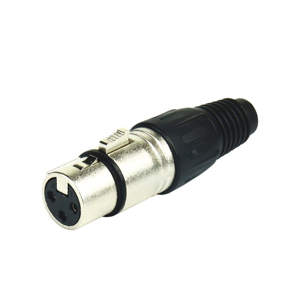 TECNIX Female 3-Pin XLR Connector Silver Chassis